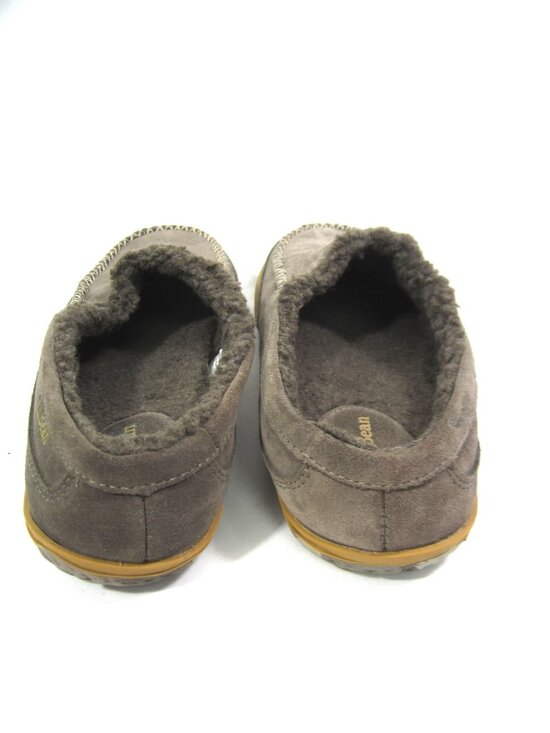 LL Bean EUC Mens Size 11 M Brown Mountain Slippers Scuffs Ash Brown Fleece Lined main image 7